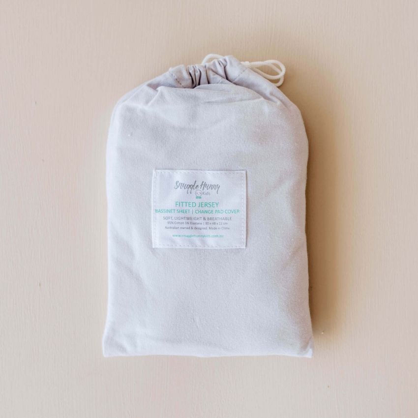 Snuggle Hunny - Spannbezug für Wiege, Kinderwagen & Wickelmatte Stone