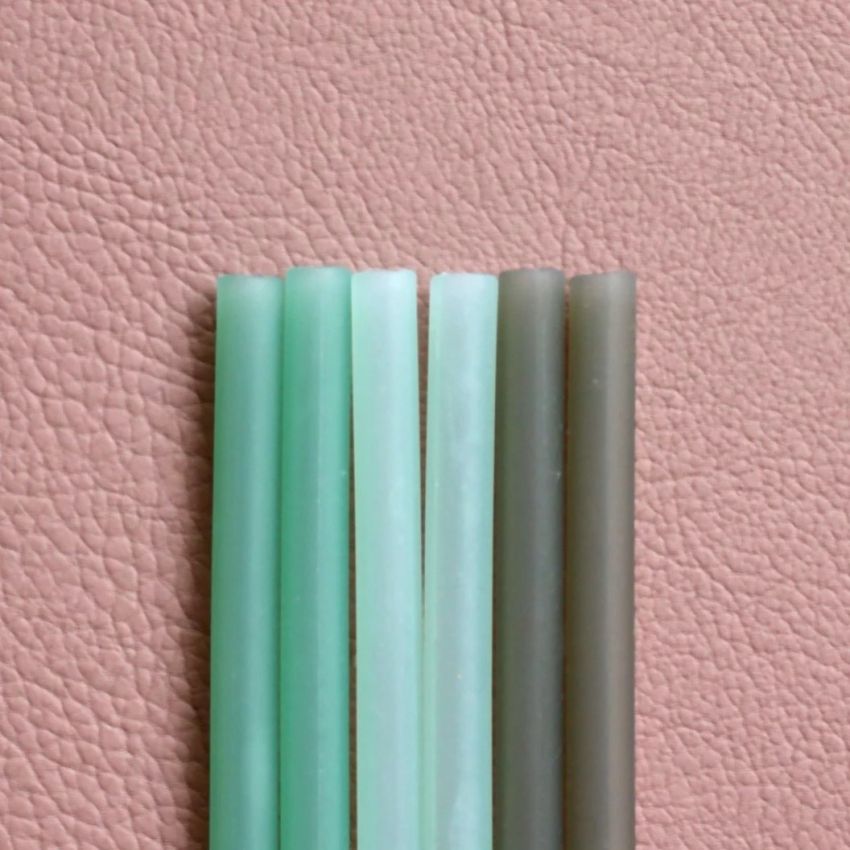 Lille Vilde - Silikon Trinkhalme Set Grün