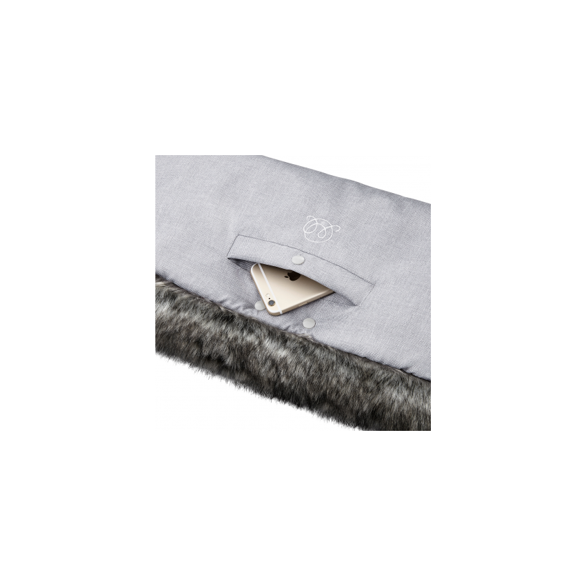 Maylily - Schiebemuff Hellgrau meliert