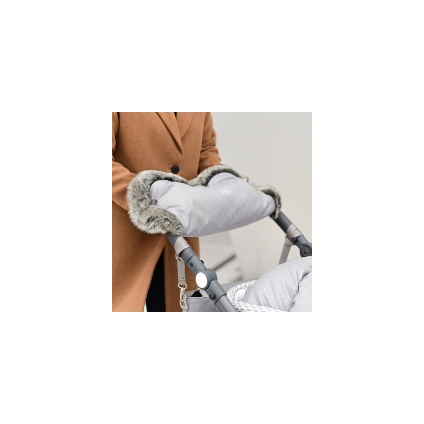 Maylily - Schiebemuff Hellgrau meliert