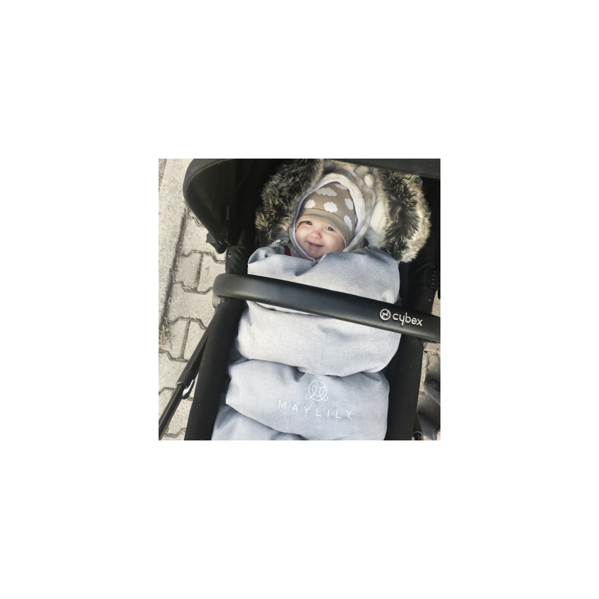 Maylily - Fusssack Hellgrau meliert