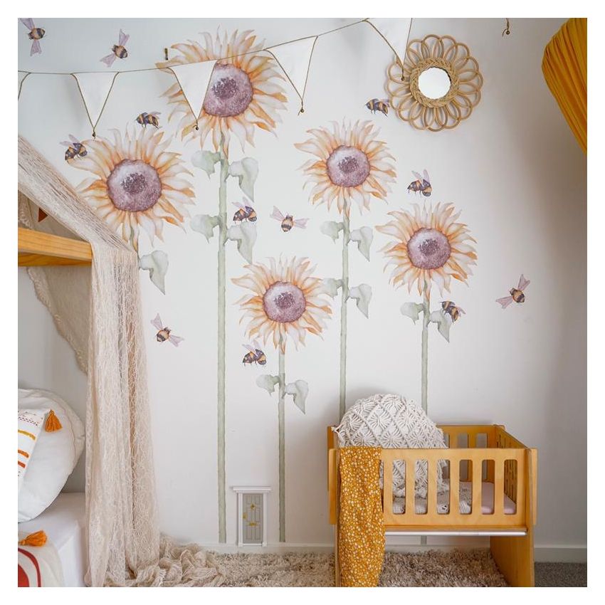 Little Rae Prints - Wandsticker Sonnenblumen