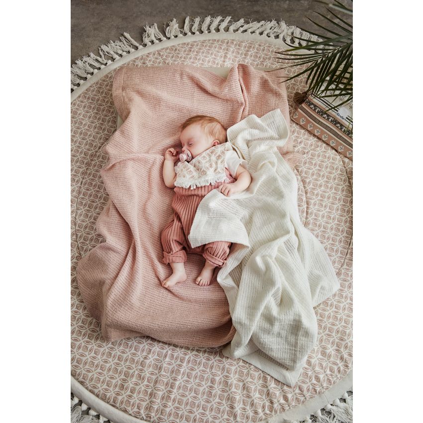 Elodie  - Sommer Strickdecke Cellular Vanilla White