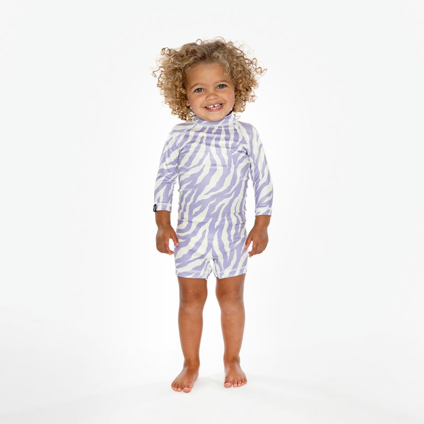 Beach & Bandits - UV Badeoverall Baby Tiger Lila