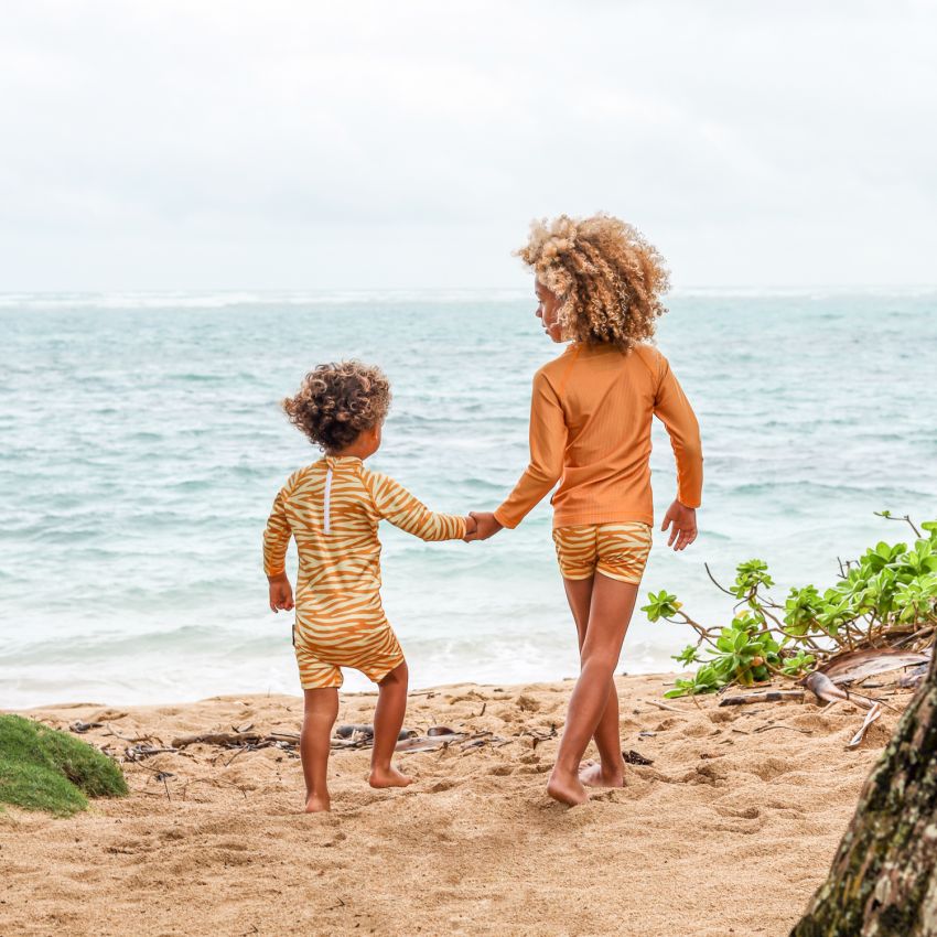 Beach & Bandits - UV Badeoverall Baby Golden Tiger