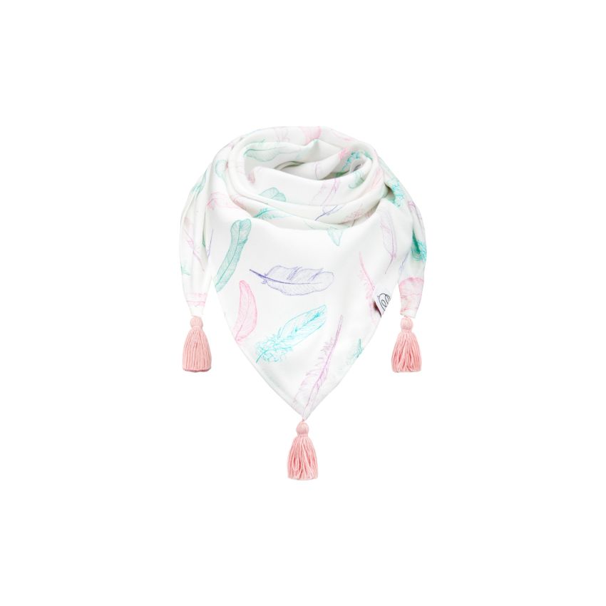 Maylily - Bambus Schal Triangel mit Tassel Paradise Feathers dusty pink