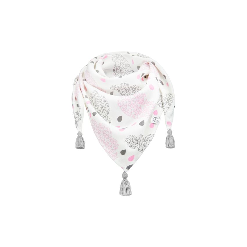 Maylily - Bambus Schal Triangel mit Tassel Blush Rain gray