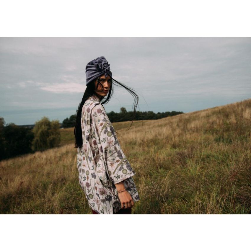 Looks by Luks -  Turban Samt Navy Blue