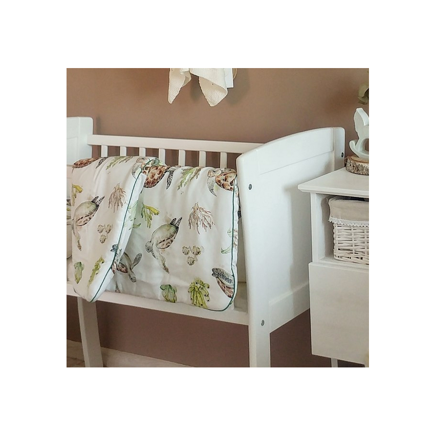 Qbana Mama - Bettdeckenset mit Kissen gefüttert Pazifik Schildkröte