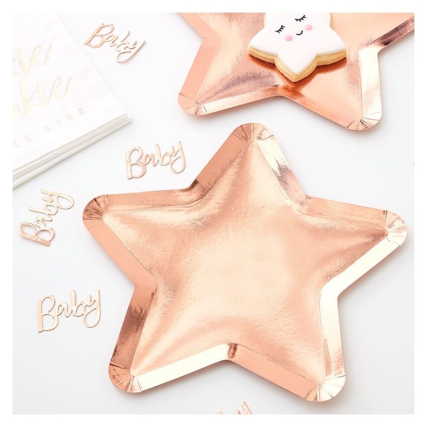 Ginger Ray - Partyteller Rose Gold Stern 