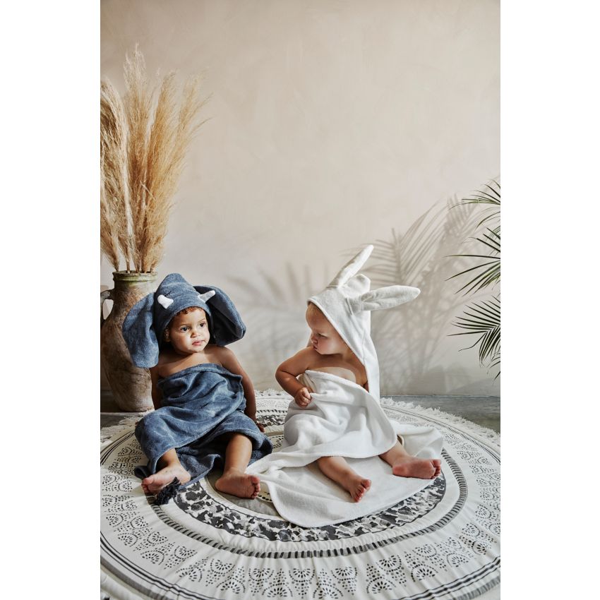 Elodie - Kapuzen Badetuch Vanilla white