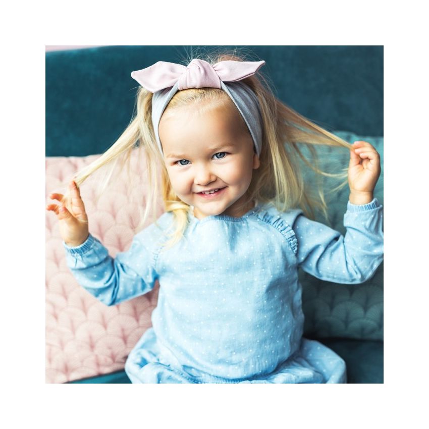 Ul & Ka - Haarband Grey & Powder Pink