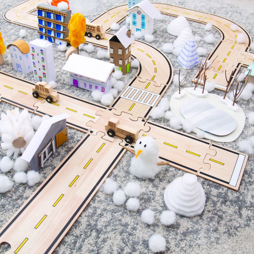 Guidecraft - Holz Strassenset 42 teilig