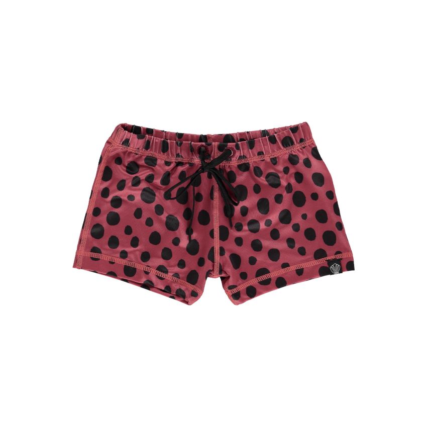 Beach & Bandits - UV Badeshorts Red Velvet Punkte