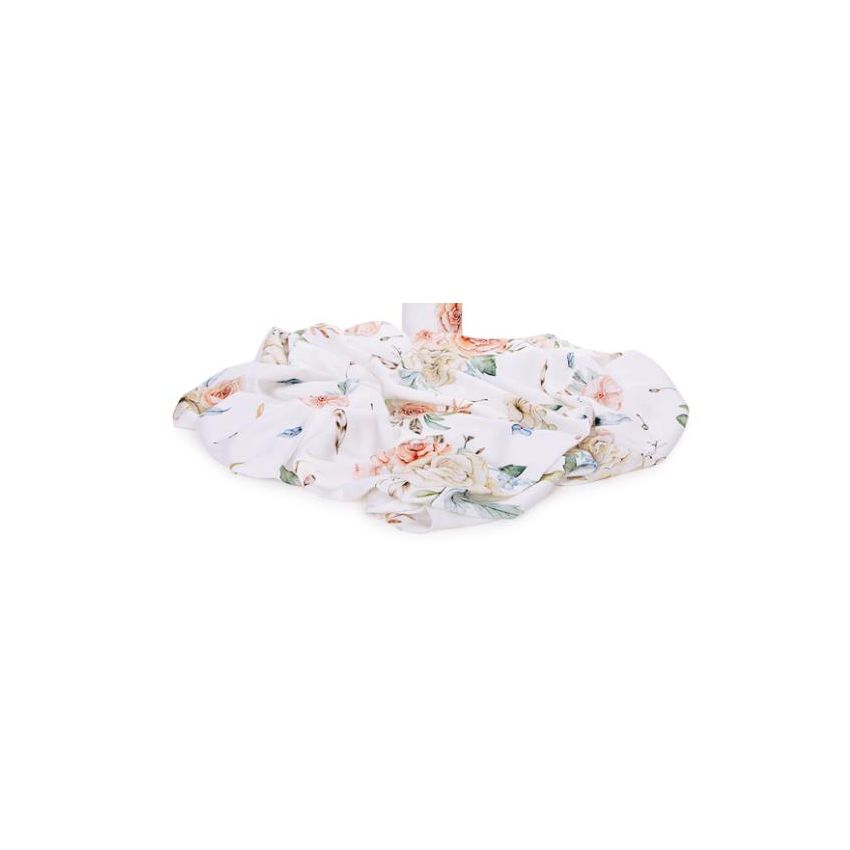 Qbana Mama - Bambus Muslin Vintage Flowers - Grau 2er Set