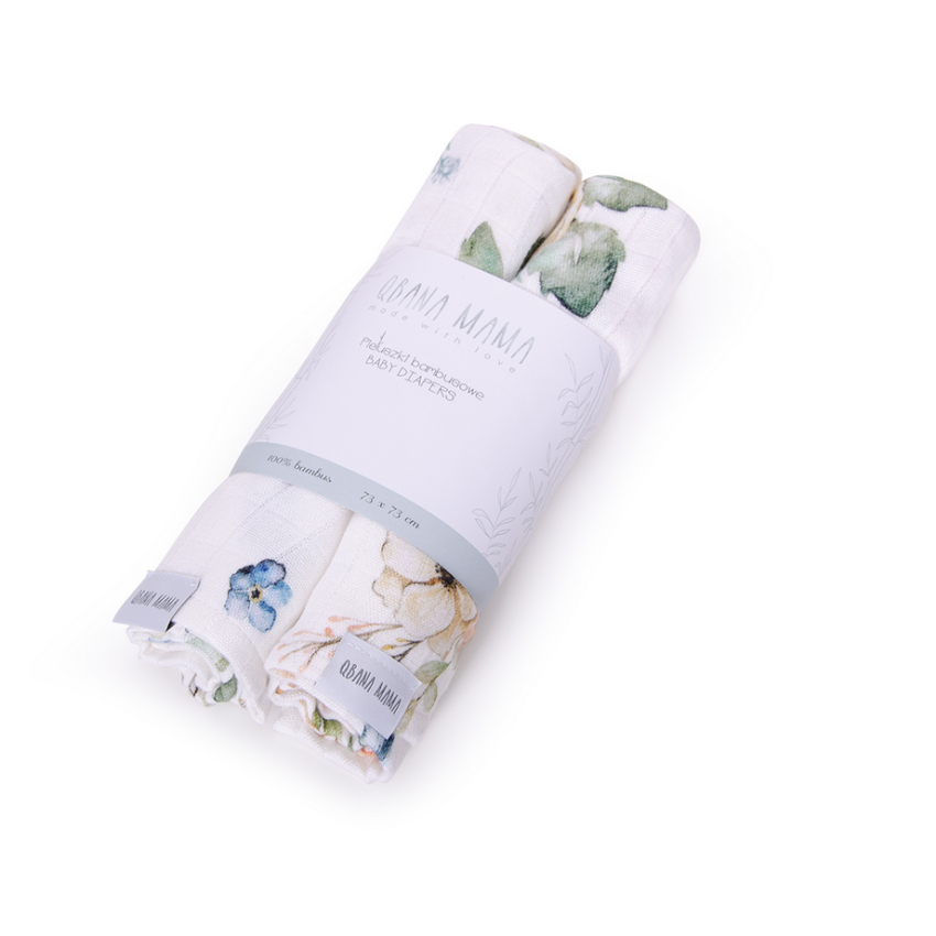 Qbana Mama - Bambus Muslin 2er Set Vintage Flowers