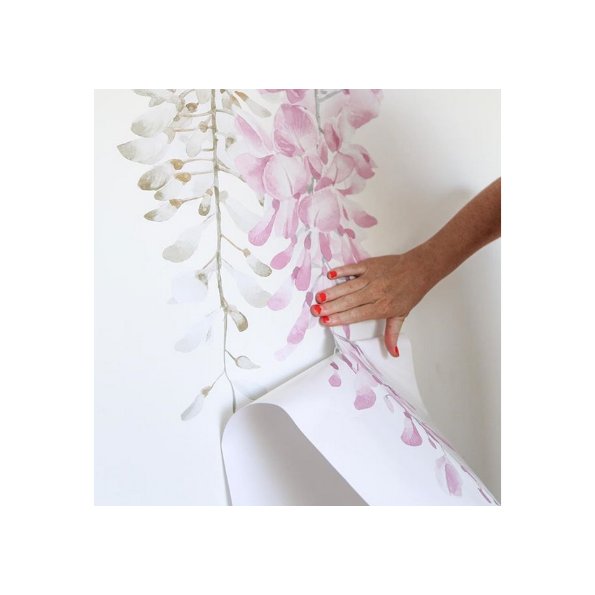 Little Rae Prints - Wandsticker Wisteria rosa 1/2 Set