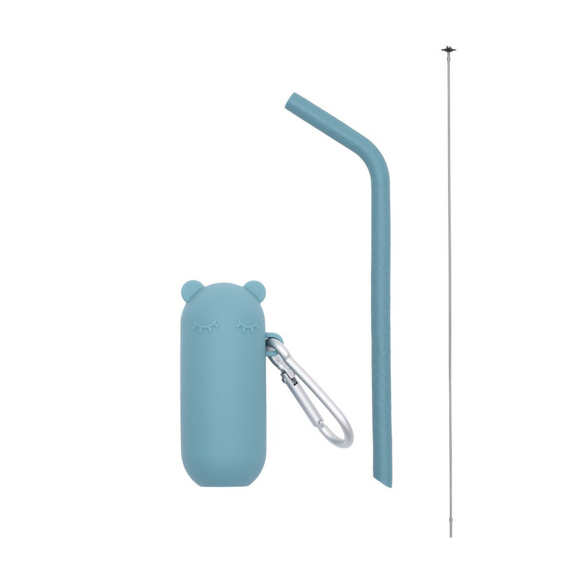 we might be tiny - Keepie Trinkhalm & Etui Set Blue Dusk