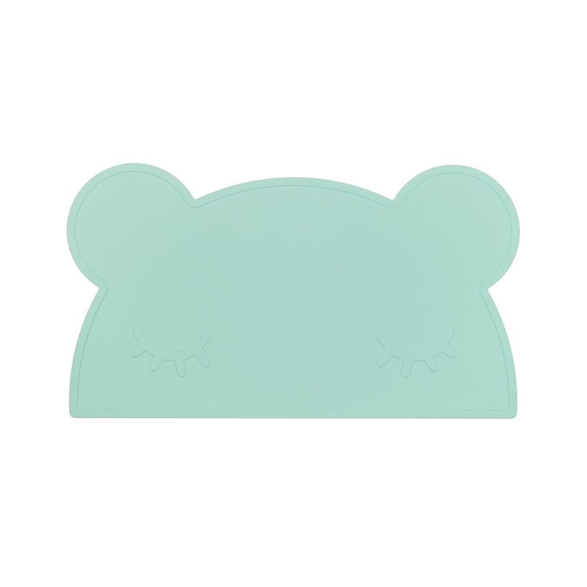 we might be tiny - Silikon Tischset Bär Minty Green