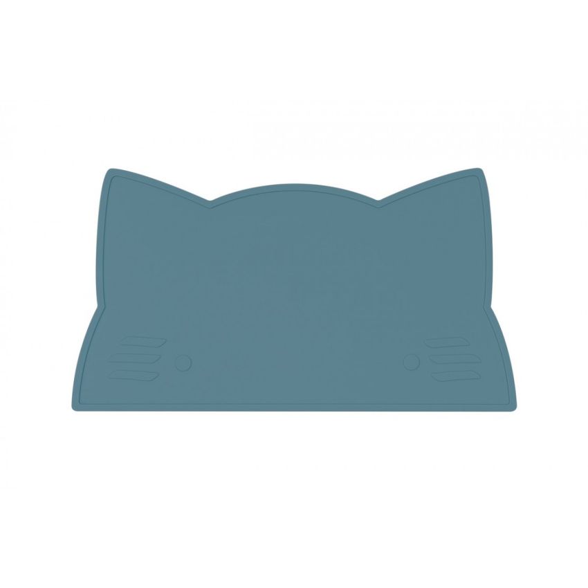 we might be tiny - Silikon Tischset Cat Blue Dusk