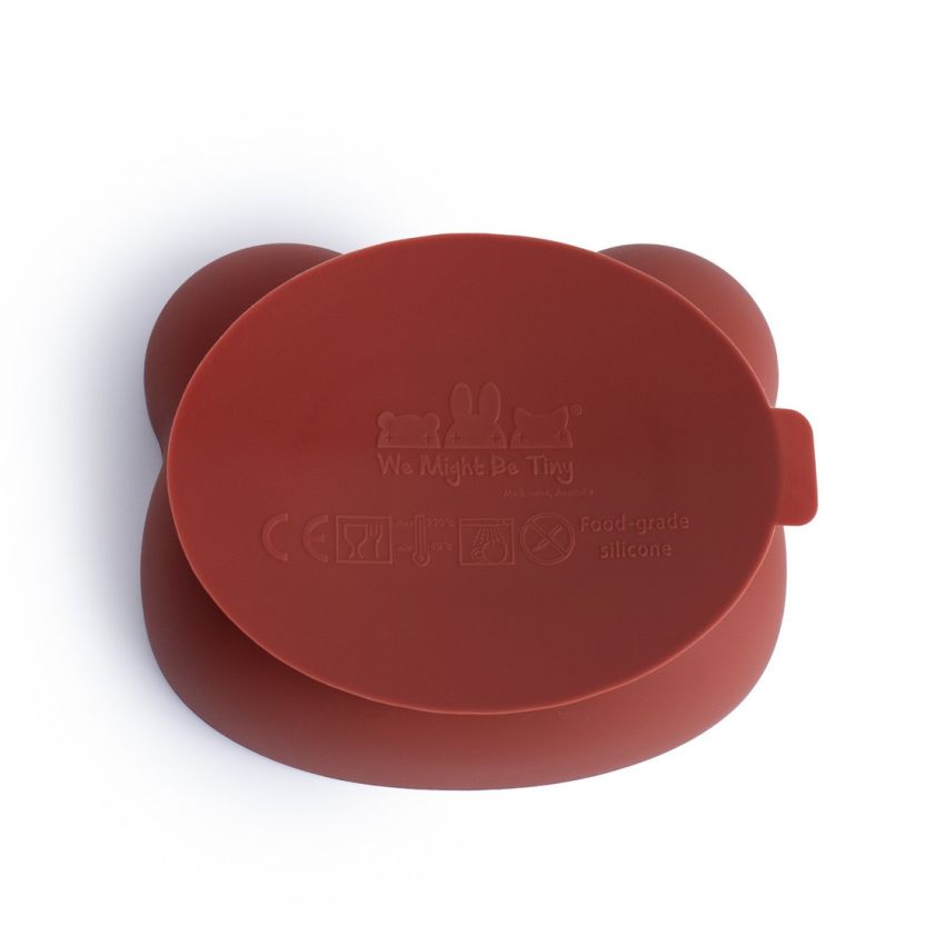 we might be tiny - Saugnapfschale mit Deckel Bär Rust