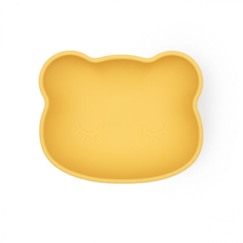 we might be tiny - Saugnapfschale mit Deckel Bär Blue Gelb