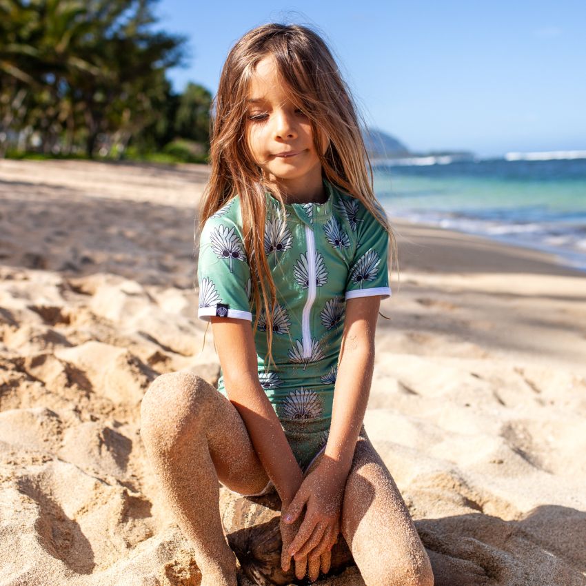 Beach & Bandits - UV Badeanzug Palmwedel Olive