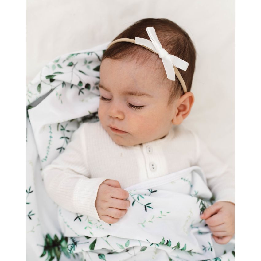 Snuggle Hunny - Haarband mit Samtmäschchen weiss
