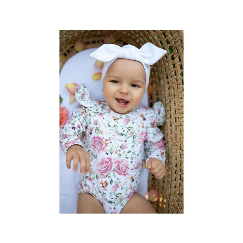 Hey Popinjay! - Body mit Rüschchen White Roses