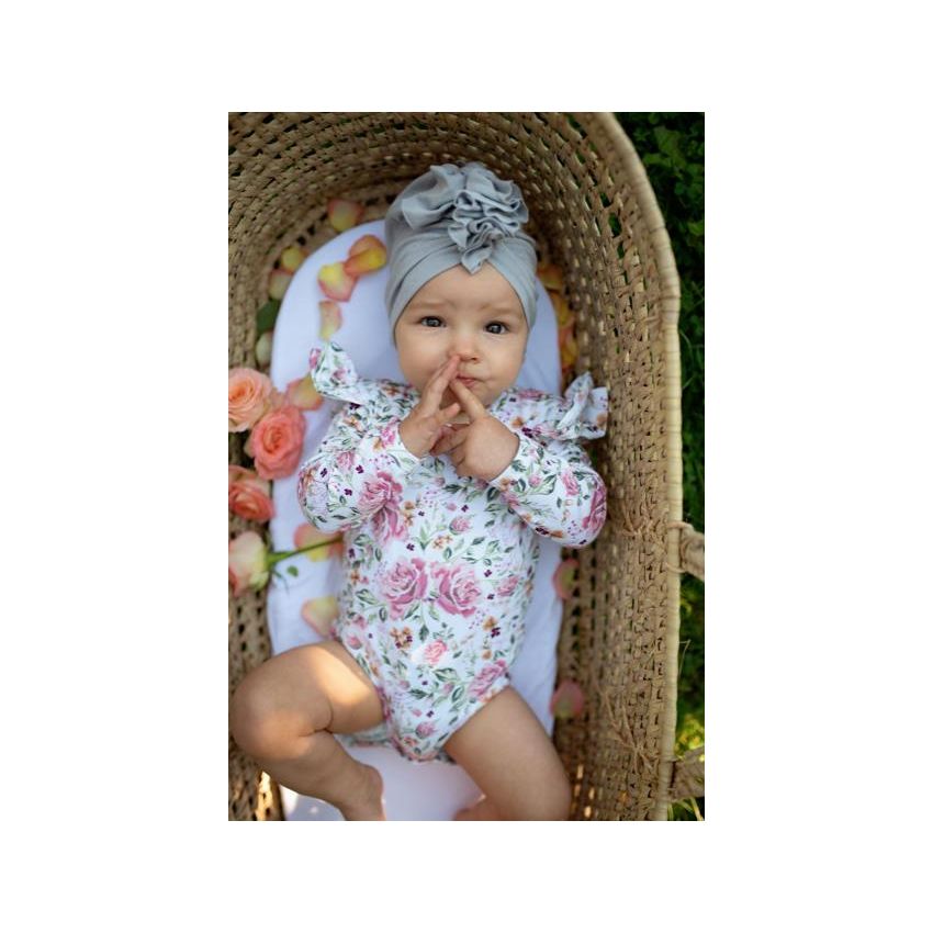 Hey Popinjay! - Body mit Rüschchen White Roses