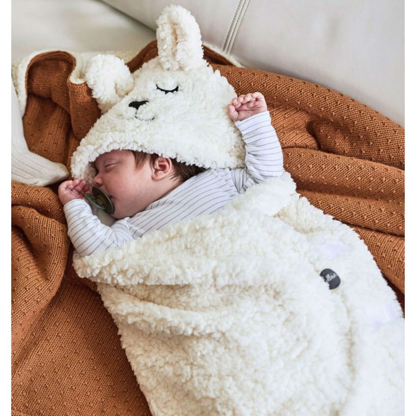 Jollein - Kuschelwrap Plüsch Bunny Off White