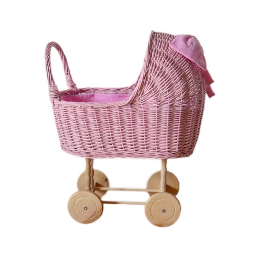 Lilu - Puppenwagen Pink mit Masche