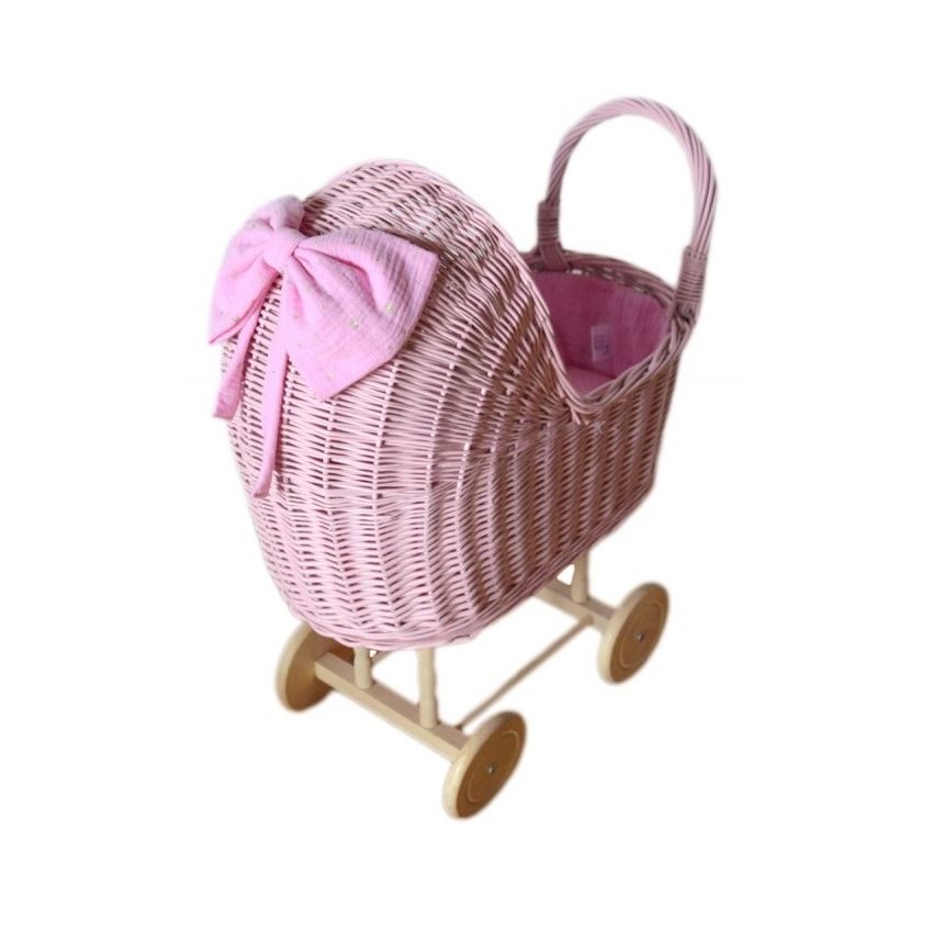 Lilu - Puppenwagen Pink mit Masche