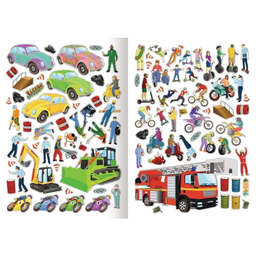 arsEdition - Wow! Das Metallic-Stickerbuch - Faszination Fahrzeuge