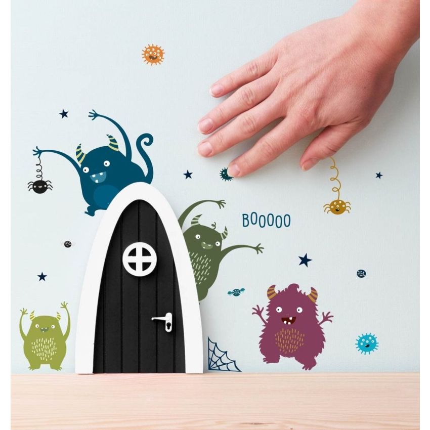 A Little Lovely Company - Wichteltüre schwarz Monsterchen