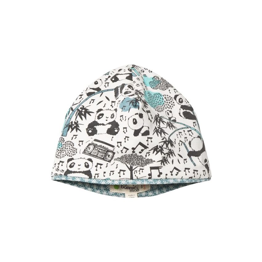 Bonniemob - Beanie Panda Print blau