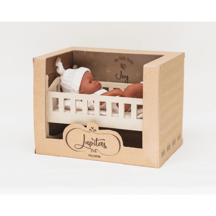 Mrs Ertha - Mini Puppe mit Bett Joy