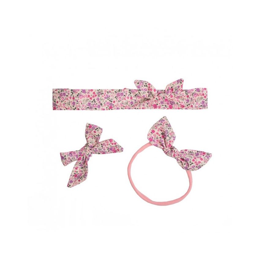 Ul & Ka - Haarclip, Haarband, Haarband mini Set Pink Flowers