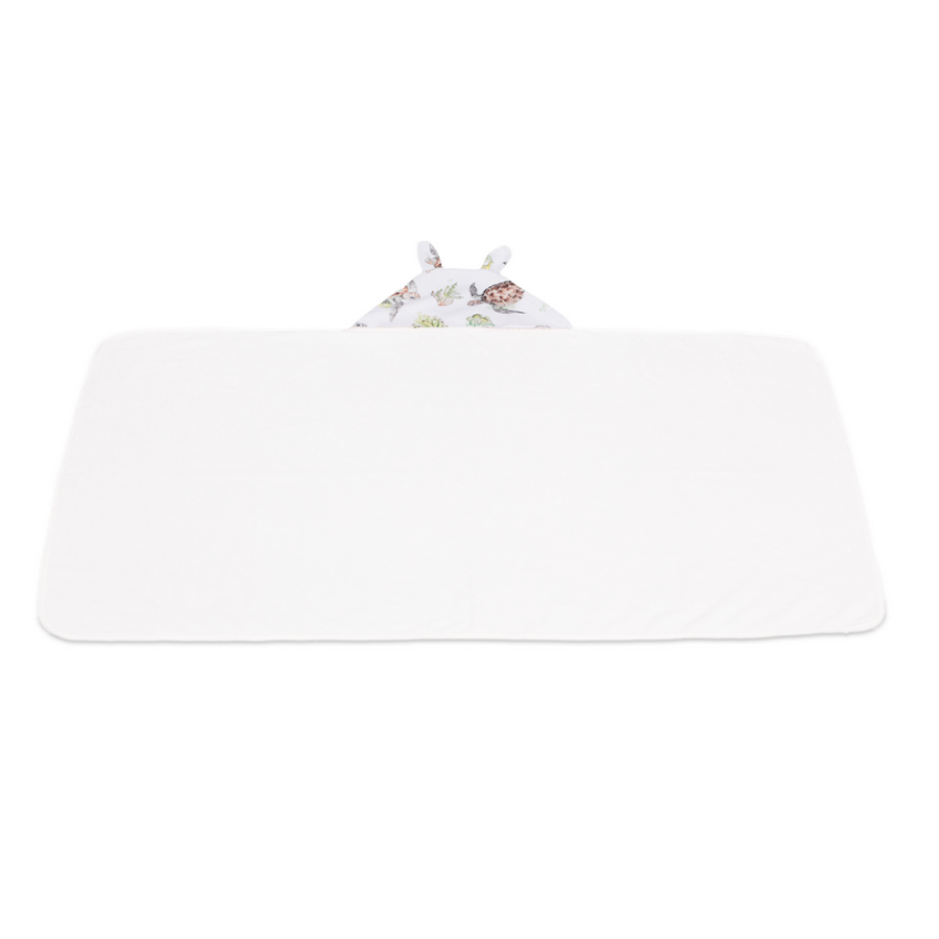 Qbana Mama - Kapuzentuch Pazifik Schildkröte weiss