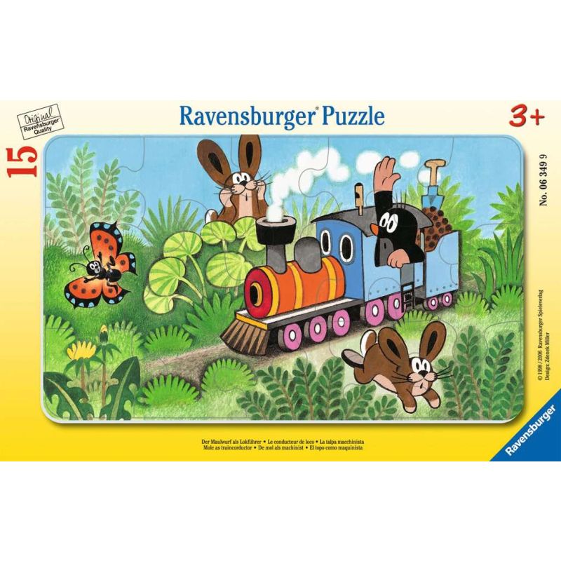 Ravensburger - Kinderpuzzle Der Maulwurf, Der Maulwurf als Lokführer