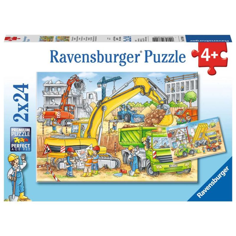 Ravensburger - Kinderpuzzle "Viel zu tun auf der Baustelle"