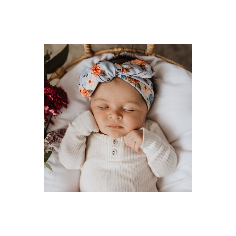 Snuggle Hunny - Merinowolle Haarband Vintage Blossom