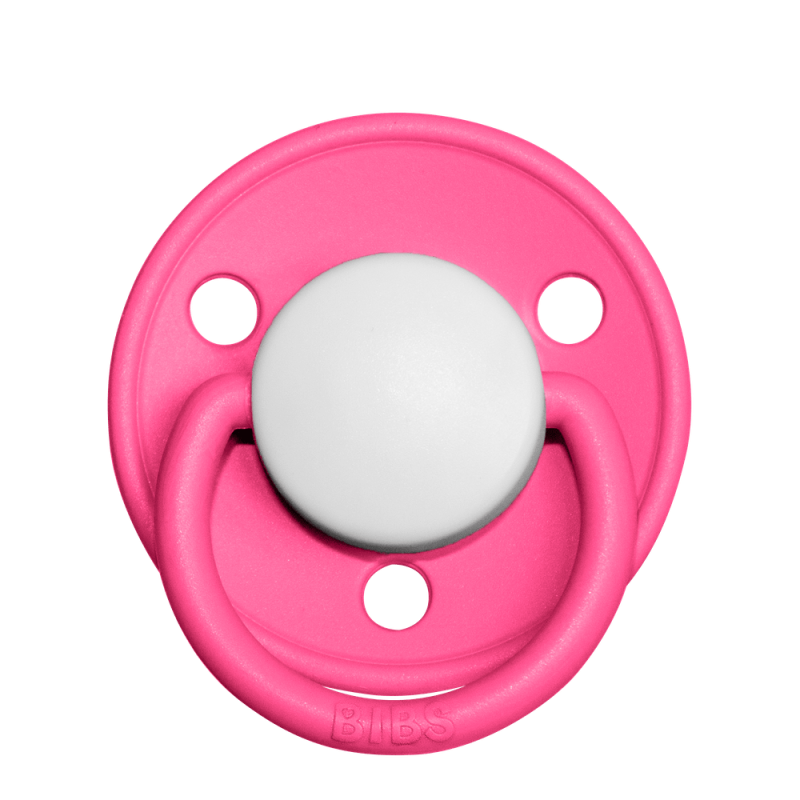 BIBS - DE LUX Raspberry- White Silikon