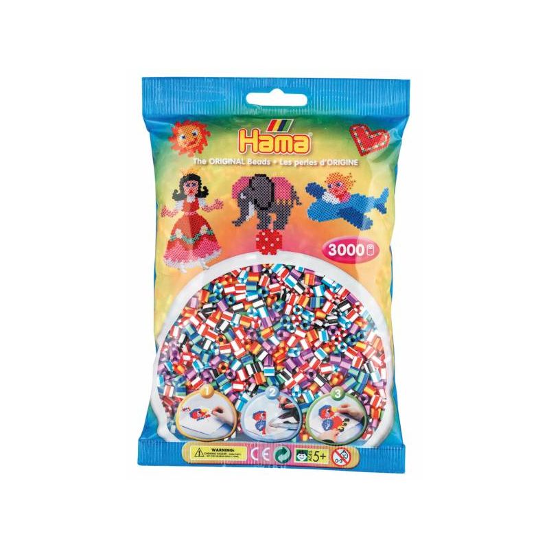 Hama - Midi Bügelperlen gestreiften Perlen 3000 Stk