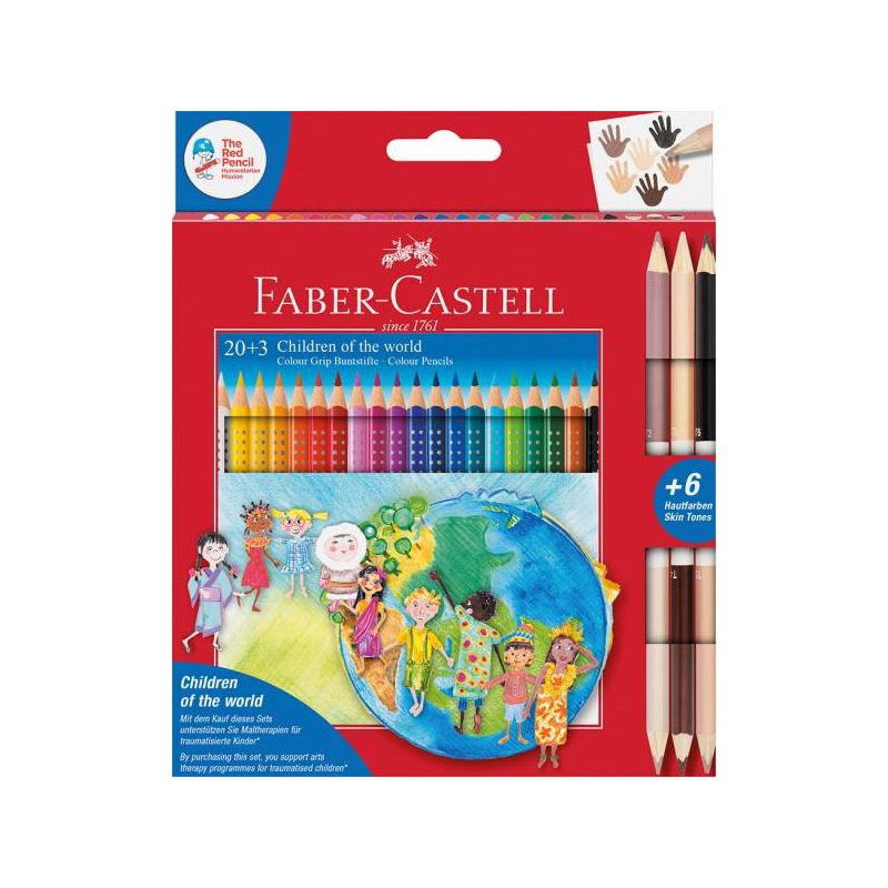 Faber-Castell - Dreikant Farbstifte Colour Grip 20+3er Set