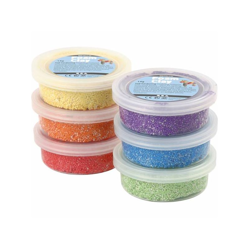 Foam Clay - Modelliermasse Metallic, 6 x 14 g Dose