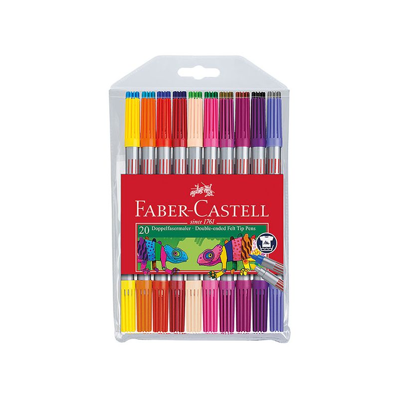 Faber-Castell - Doppelender Filzstift, 20er Etui