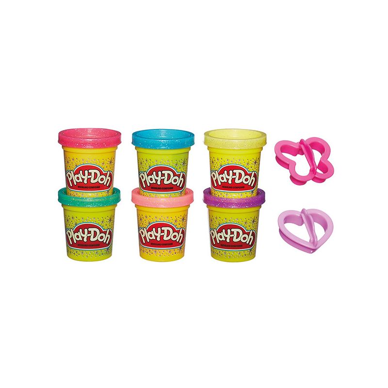 Play-Doh - Glitzerknete 6er Pack