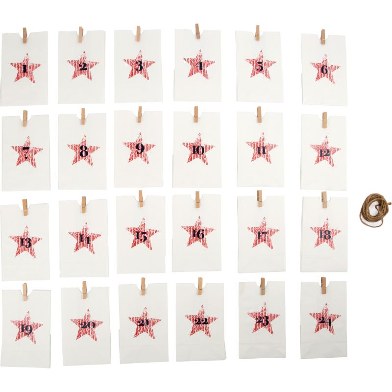 Small Foot - Adventskalender „Papiertüten“,weiss
