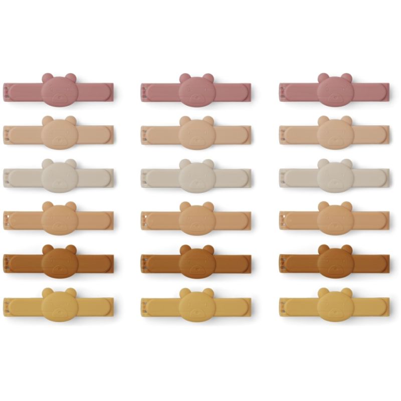 LIEWOOD - Gonzo Verpackungs- Clips Bär Rose Mix